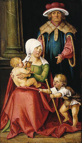 Hans von Kulmbach Mary Salome and Zebedee with their Sons James the Greater and John the Evangelist France oil painting art